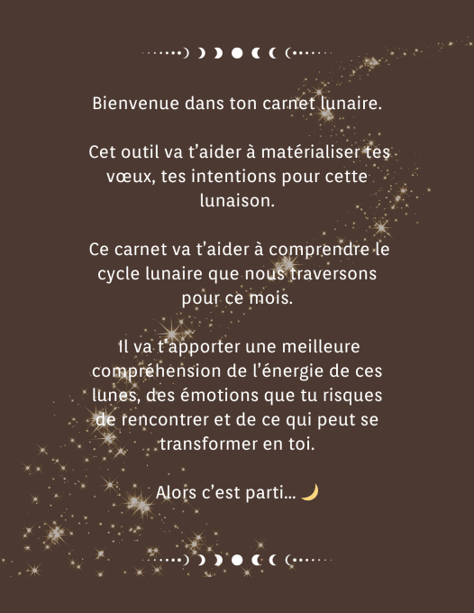 CARNET DE LUNAISON PLEINE LUNE EN BALANCE AVRIL 2026