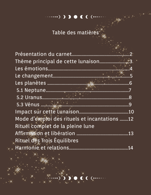 CARNET DE LUNAISON PLEINE LUNE EN BALANCE AVRIL 2026